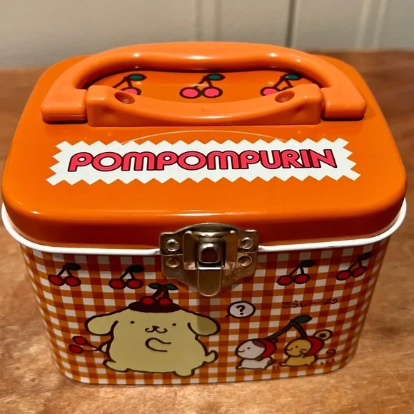 Rare Vintage Sanrio Tin Storage Box with Cute Pompompurin Design - Picture 2 of 9